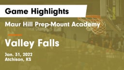 Maur Hill Prep-Mount Academy  vs Valley Falls Game Highlights - Jan. 31, 2022