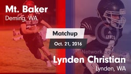 Matchup: Mt. Baker High vs. Lynden Christian  2016