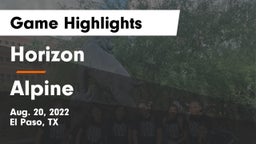 Horizon  vs Alpine  Game Highlights - Aug. 20, 2022