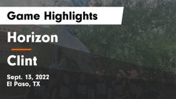 Horizon  vs Clint  Game Highlights - Sept. 13, 2022