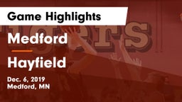 Medford  vs Hayfield  Game Highlights - Dec. 6, 2019