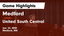 Medford  vs United South Central  Game Highlights - Jan. 24, 2020