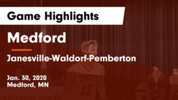 Medford  vs Janesville-Waldorf-Pemberton  Game Highlights - Jan. 30, 2020