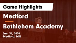Medford  vs Bethlehem Academy  Game Highlights - Jan. 31, 2020
