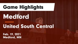 Medford  vs United South Central  Game Highlights - Feb. 19, 2021