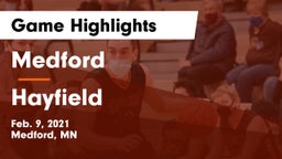 Medford  vs Hayfield  Game Highlights - Feb. 9, 2021