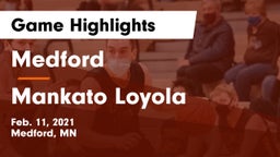 Medford  vs Mankato Loyola  Game Highlights - Feb. 11, 2021