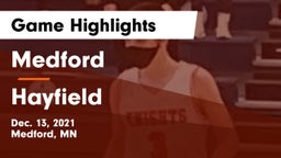 Medford  vs Hayfield  Game Highlights - Dec. 13, 2021