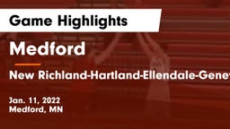Medford  vs New Richland-Hartland-Ellendale-Geneva  Game Highlights - Jan. 11, 2022