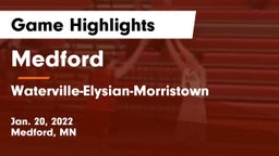 Medford  vs Waterville-Elysian-Morristown  Game Highlights - Jan. 20, 2022