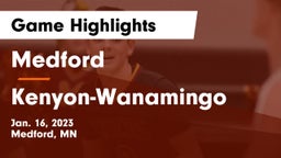 Medford  vs Kenyon-Wanamingo  Game Highlights - Jan. 16, 2023