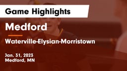 Medford  vs Waterville-Elysian-Morristown  Game Highlights - Jan. 31, 2023