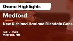 Medford  vs New Richland-Hartland-Ellendale-Geneva  Game Highlights - Feb. 7, 2023