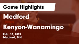Medford  vs Kenyon-Wanamingo  Game Highlights - Feb. 10, 2023