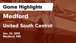 Medford  vs United South Central  Game Highlights - Jan. 24, 2020