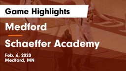 Medford  vs Schaeffer Academy Game Highlights - Feb. 6, 2020