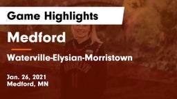 Medford  vs Waterville-Elysian-Morristown  Game Highlights - Jan. 26, 2021