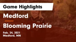 Medford  vs Blooming Prairie  Game Highlights - Feb. 24, 2021