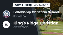 Recap: Fellowship Christian School vs. King's Ridge Christian  2017