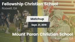 Matchup: Fellowship Christian vs. Mount Paran Christian School 2018