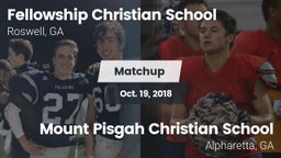 Matchup: Fellowship Christian vs. Mount Pisgah Christian School 2018