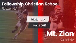Matchup: Fellowship Christian vs. Mt. Zion  2018