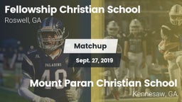 Matchup: Fellowship Christian vs. Mount Paran Christian School 2019