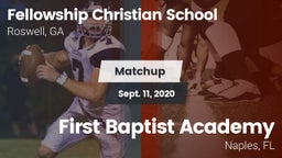 Matchup: Fellowship Christian vs. First Baptist Academy  2020