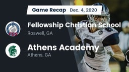 Recap: Fellowship Christian School vs. Athens Academy 2020