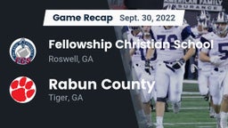 Recap: Fellowship Christian School vs. Rabun County  2022