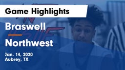 Braswell  vs Northwest  Game Highlights - Jan. 14, 2020