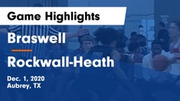 Braswell  vs Rockwall-Heath  Game Highlights - Dec. 1, 2020