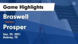 Braswell  vs Prosper  Game Highlights - Jan. 29, 2021