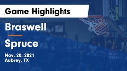 Braswell  vs Spruce  Game Highlights - Nov. 20, 2021
