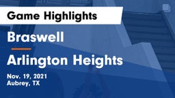 Braswell  vs Arlington Heights  Game Highlights - Nov. 19, 2021