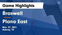 Braswell  vs Plano East  Game Highlights - Nov. 27, 2021