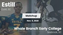 Matchup: Estill  vs. Whale Branch Early College  2020