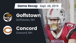 Recap: Goffstown  vs. Concord  2019