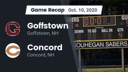 Recap: Goffstown  vs. Concord  2020