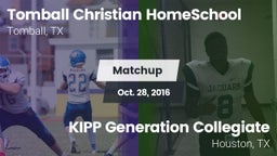 Matchup: Tomball Christian vs. KIPP Generation Collegiate 2016