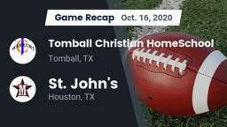 Recap: Tomball Christian HomeSchool  vs. St. John's  2020