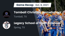 Recap: Tomball Christian HomeSchool  vs. Legacy School of Sport Sciences 2021