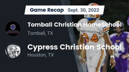 Recap: Tomball Christian HomeSchool  vs. Cypress Christian School 2022