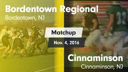Matchup: Bordentown High vs. Cinnaminson  2016