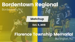 Matchup: Bordentown High vs. Florence Township Memorial  2018
