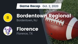 Recap: Bordentown Regional  vs. Florence  2020