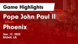 Pope John Paul II vs Phoenix Game Highlights - Jan. 17, 2023