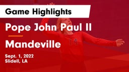 Pope John Paul II vs Mandeville  Game Highlights - Sept. 1, 2022