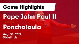 Pope John Paul II vs Ponchatoula  Game Highlights - Aug. 31, 2022