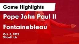 Pope John Paul II vs Fontainebleau  Game Highlights - Oct. 8, 2022